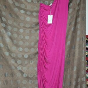 NWT A New Day Vibrant Pink One-Shoulder Dress